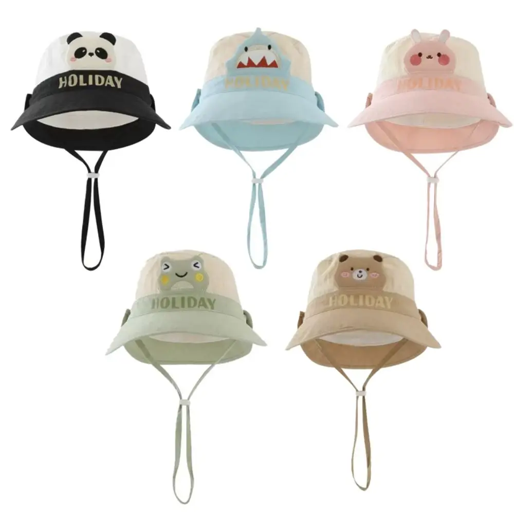 

New Candy Color Kids Bucket Hat Sun Protection Anti-UV Shading Hat Cute Quick-drying Panama Hat Boys Girls