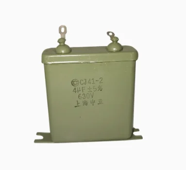CJ41-2 4uF 630V  5% Solder Lug Leads Metalized Paper in Oil Capacitor