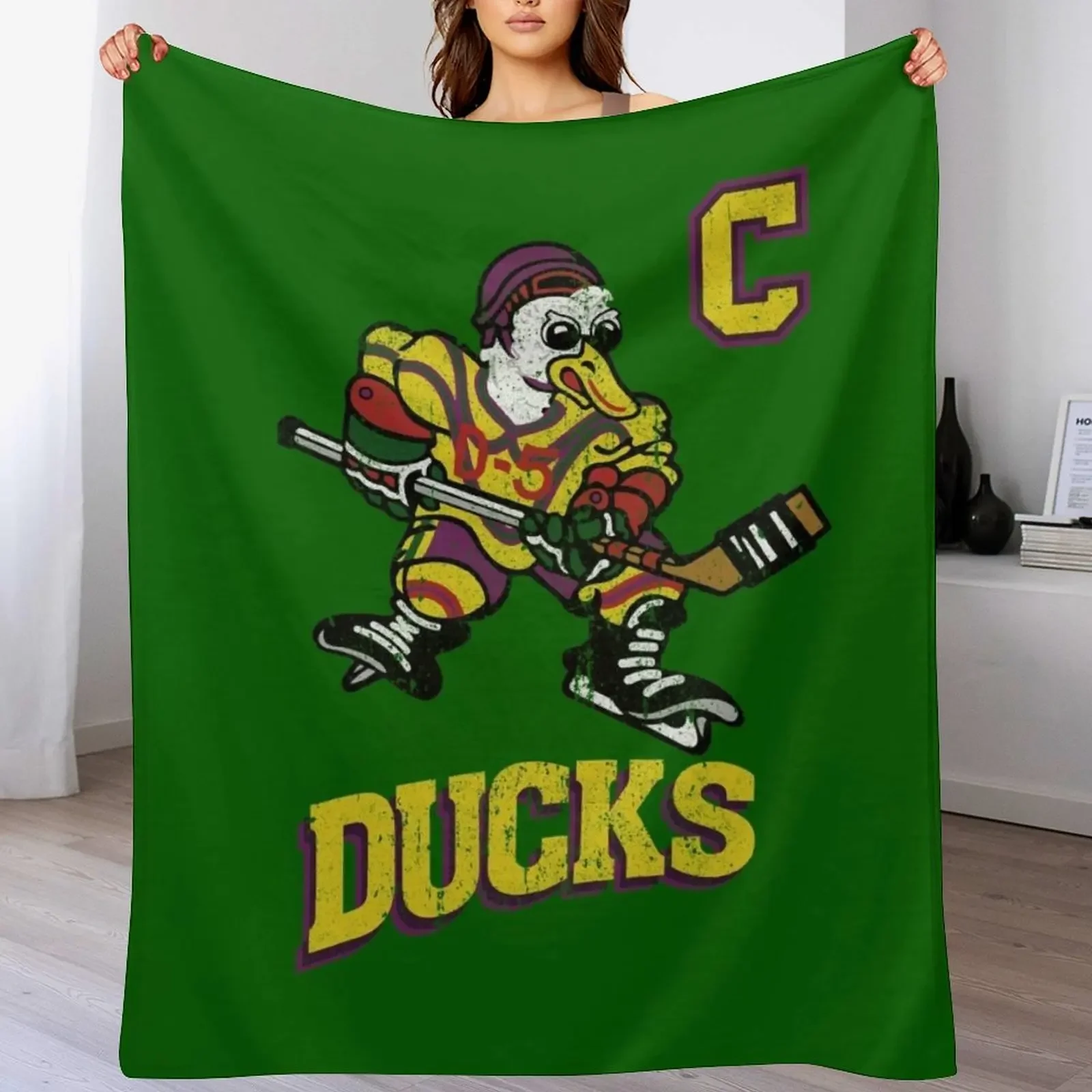 Ducks Captain Jersey Throw Blanket Warm Comfortable Blanket for Office Napping