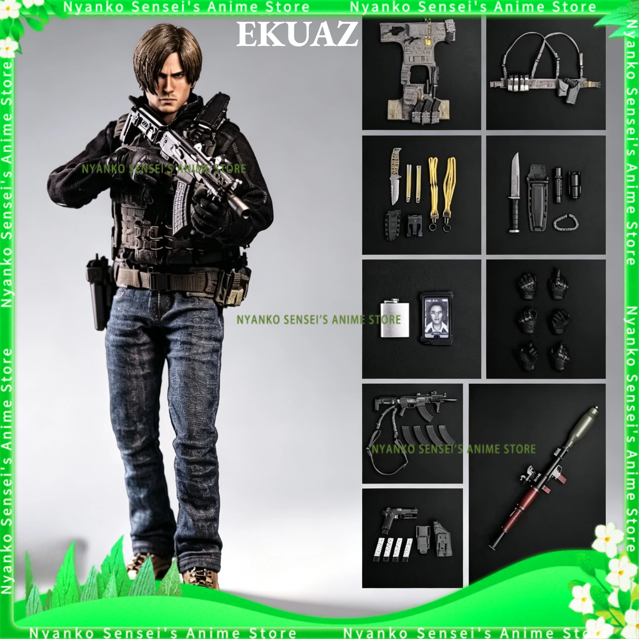 

In Stock EKUAZ STUDIO EKS09 Damnation - The American Agent for Leon 30cm Action Figure Anime Model Trendy Toy Doll Collectible