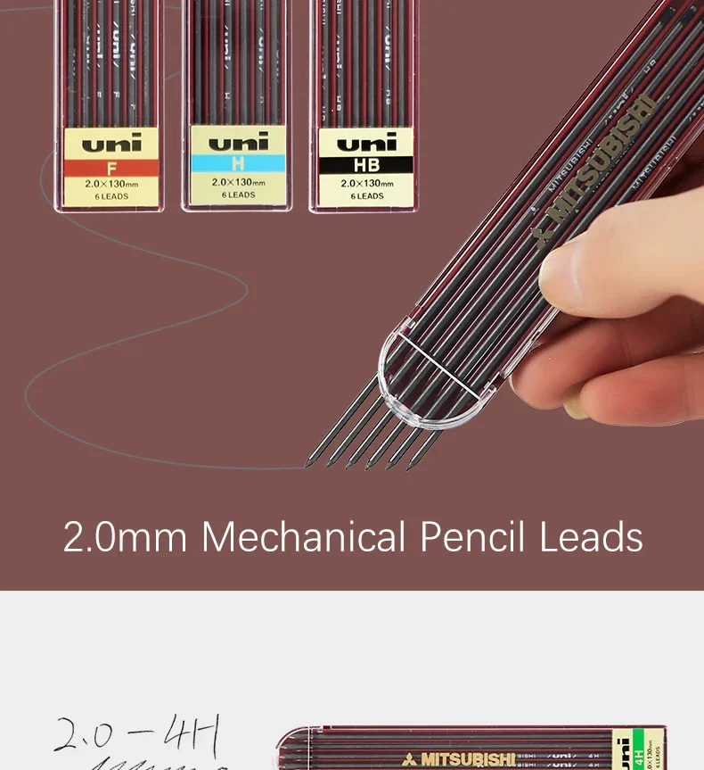 Japan UNI Engineering Druckbleistiftminen 2,0 mm, universeller Anspitzer DPS-600, für Zeichnen, Entwerfen und Design – Detail 3