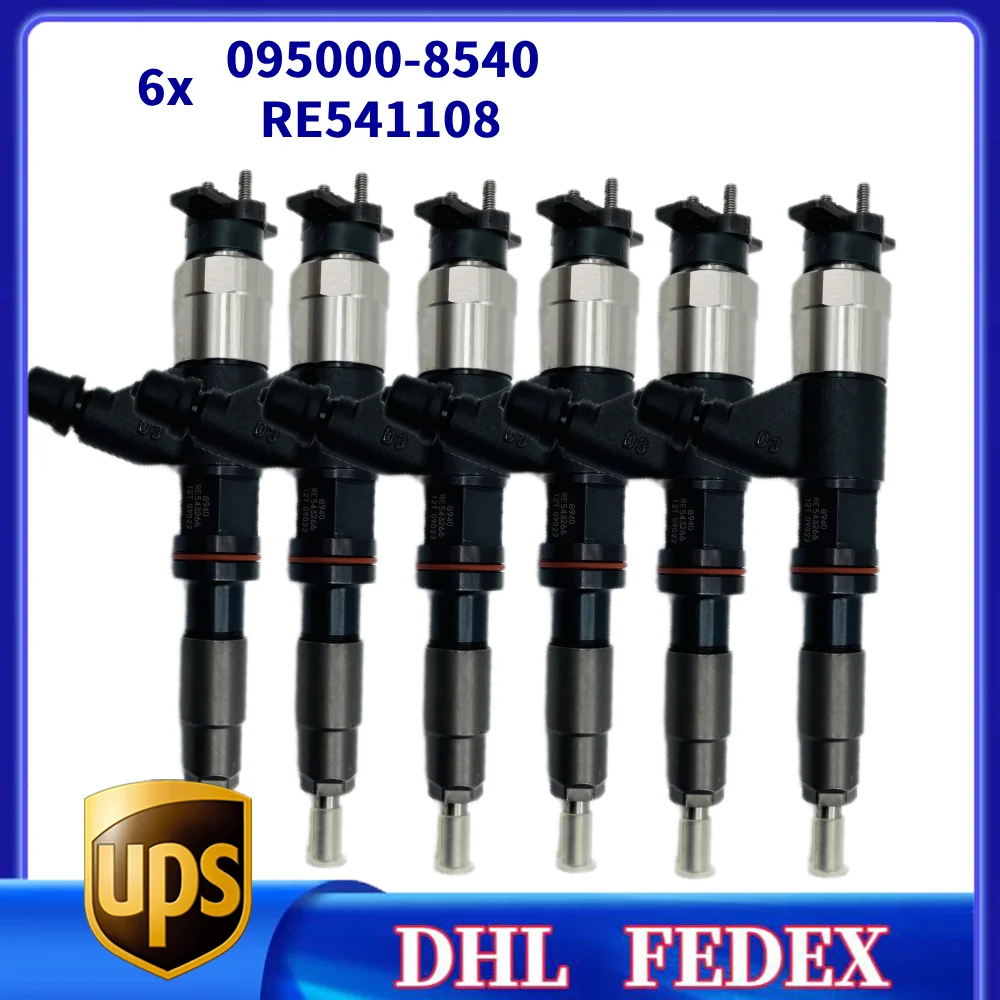 

6PCS 095000-8540 Common Rail Diesel Fuel Injector 0950008540 RE541108 For J-OHN DEER engine