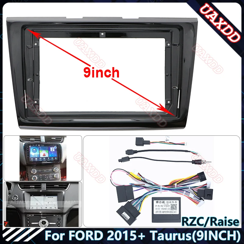 For FORD 2015 Taurus 9INCH  Car Radio Android Stereo audio screen multimedia video player navigation cables Harness frame