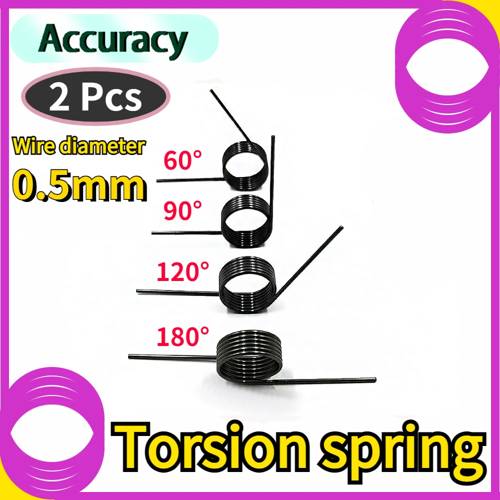 Diameter Kawat 0.5Mm V-spring Torsion Spring180/120/90/60 Derajat Jepit Rambut Spring 3 Lap/6 Lap/9 Lap Coil Spring Spring Wire