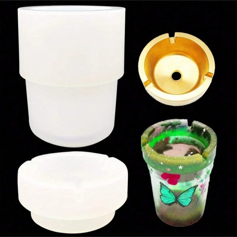 

Набор форм из смолы, форма для автомобильной пепельницы с крышкой для хранения табачного пепла, подарок «сделай сам», литье, праздничный подарок для отца, парня