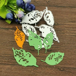 5pcs/setMetal Halloween Leaf Fragment Cutting Dies and Stamp for 2021 Scrapbooking Mold Embossed Stencils Big Shot Paper Card Cr