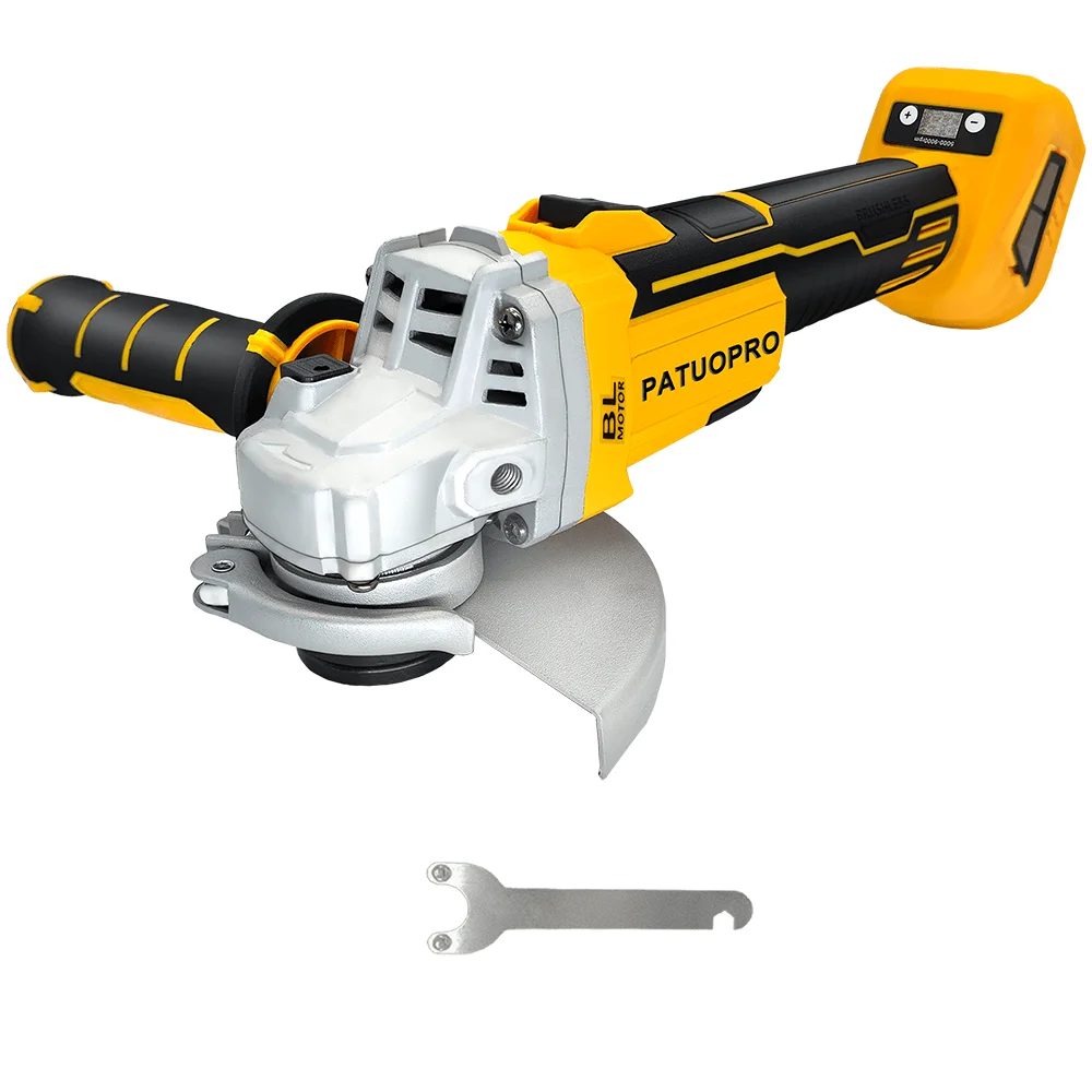 PATUOPRO 125mm Brushless Electric Grinder Cordless Angle Grinder Cutting Polishing Power Tool for Makita 18V Battery(No Battery)