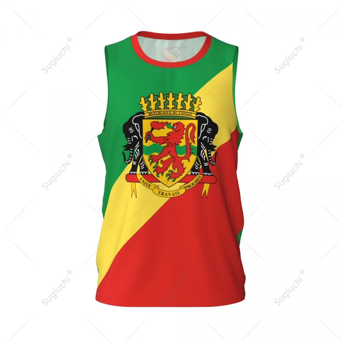 Republic Of Congo Flag Men Basketball Sports Jersey Running Fitness Multifunction Sleeveless tshirt Exclusive Custom Name Nunber