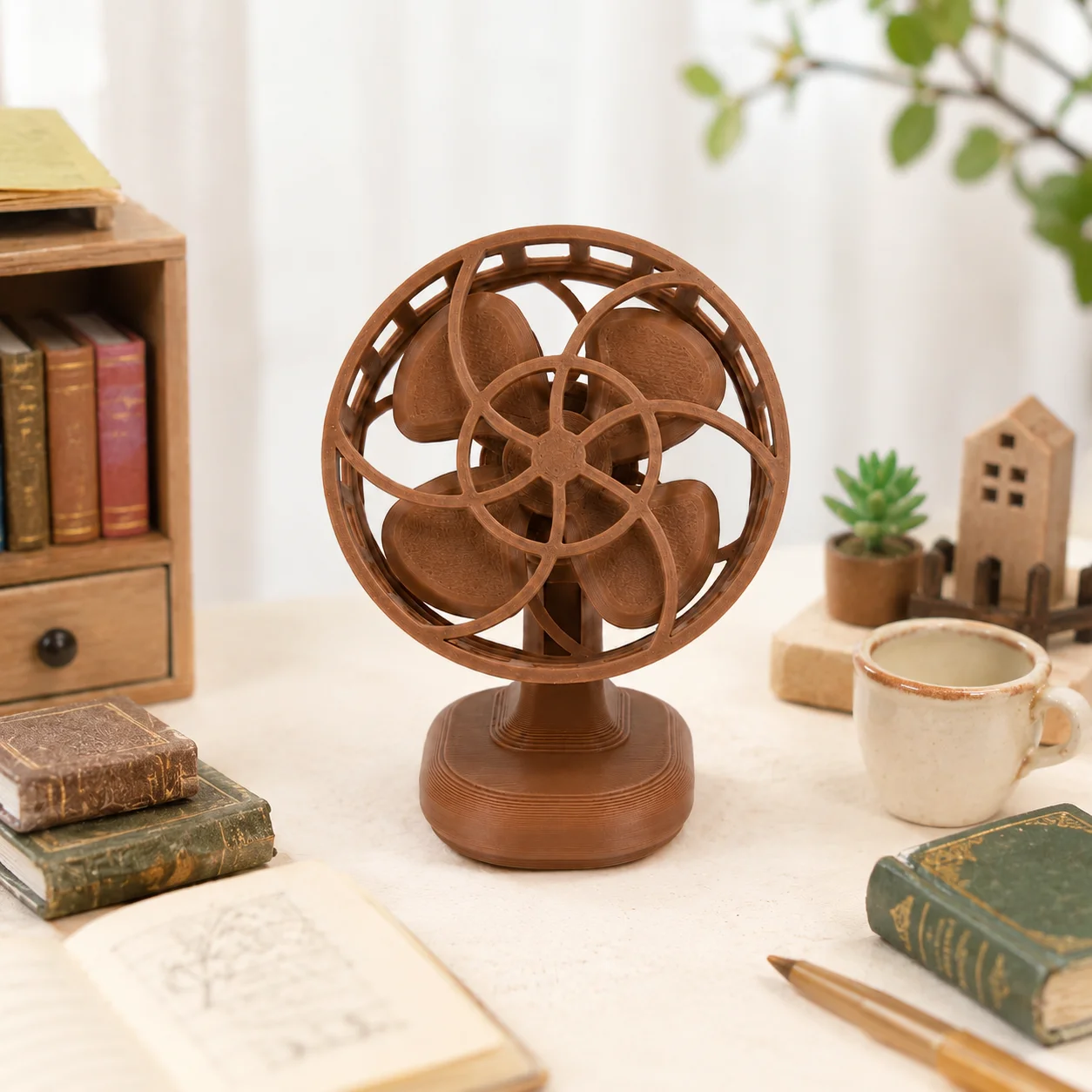 Mini Electric Fan, doll House Living Room, Bedroom Scene Decoration, Shooting Props, Collection for Microscale Enthusiasts