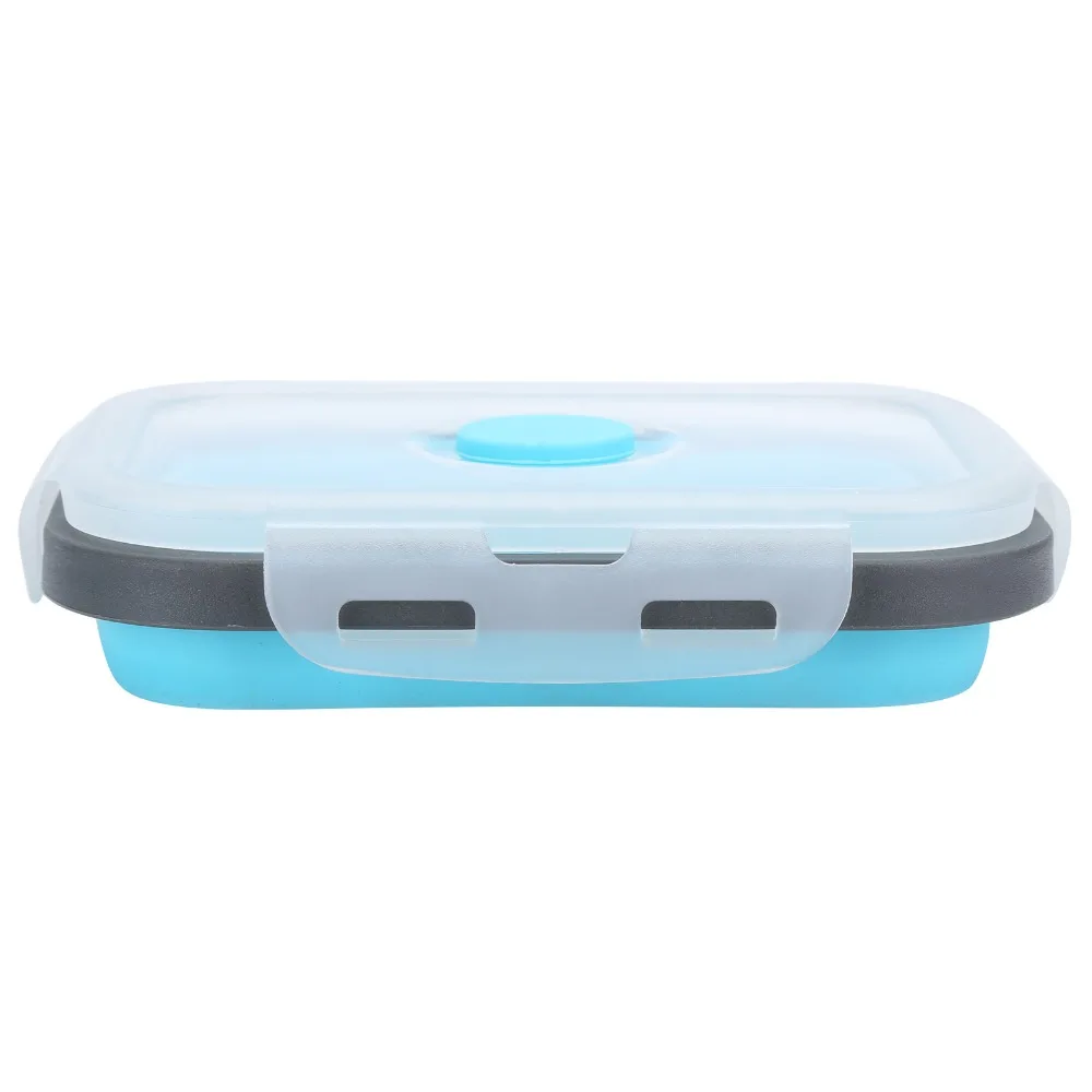 4PCS Silicone Collapsible Food Storage Container Stackable Design Bento Box Container Foldable Snack Bowls For Meal Prep