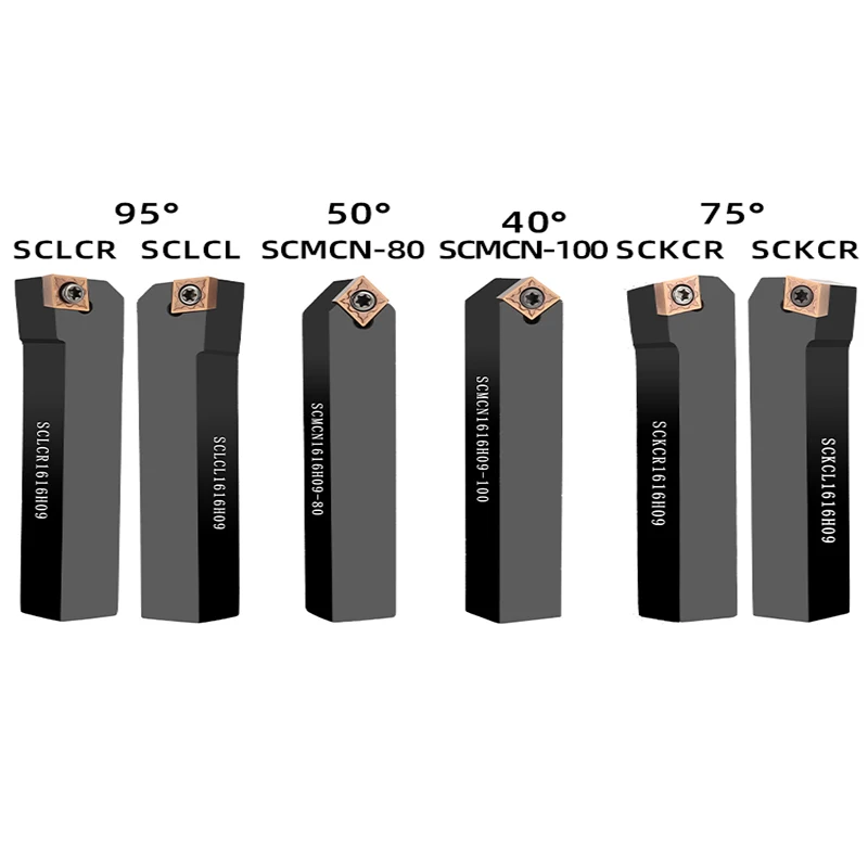 

SCLCR1212 SCLCR1616 SCLCR2020K09 SCLCR2525M09 Diamond External Turning Tool Holder CCMT Carbide Blade Lathe CNC Cutting End Tool