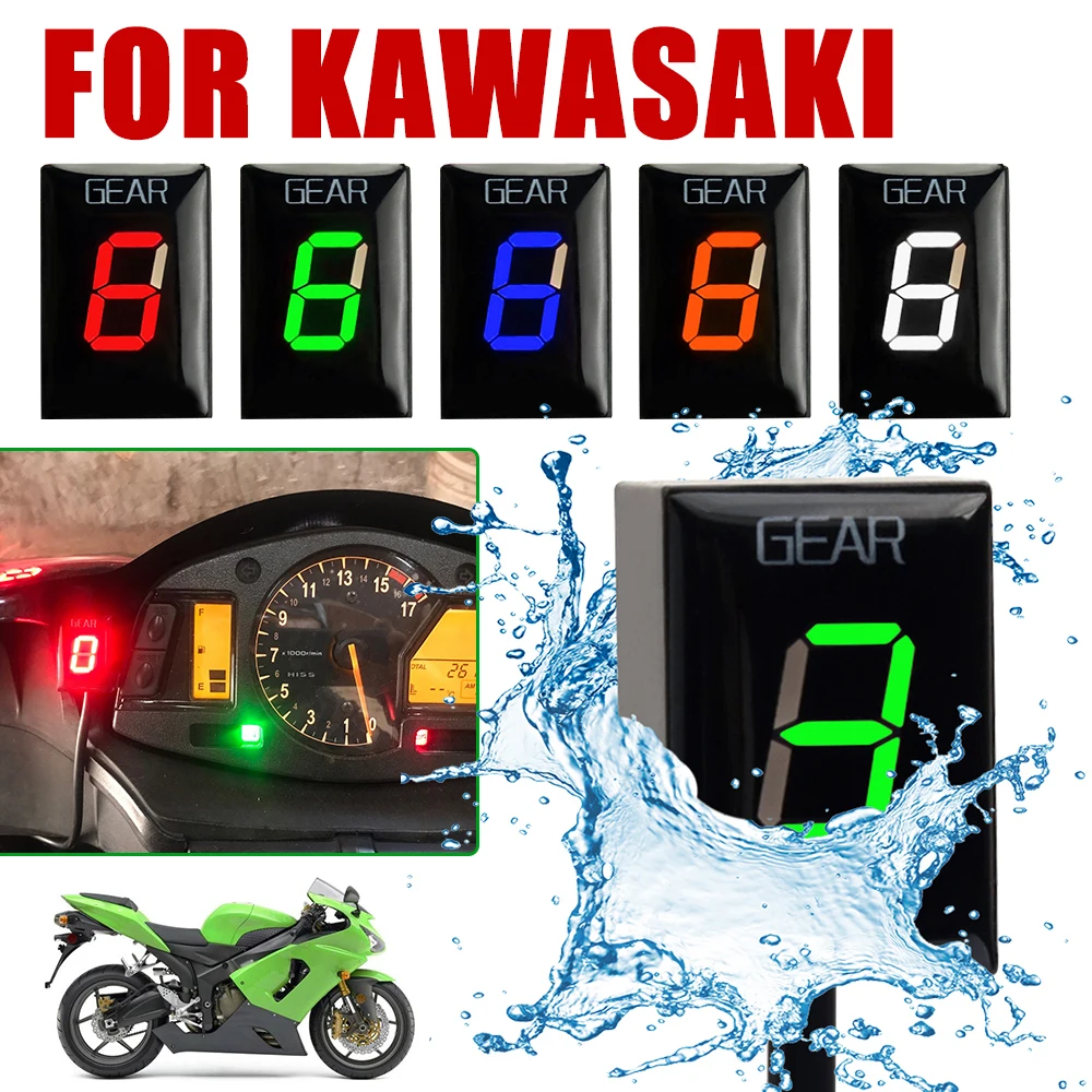 

Gear Indicator For Kawasaki ZX6R ZX6RR ZX-6R ZX-6RR ER6N Versys 650 ZRX1200 DAEG KFX450R ATV Motorcycle Accessories Gear Display