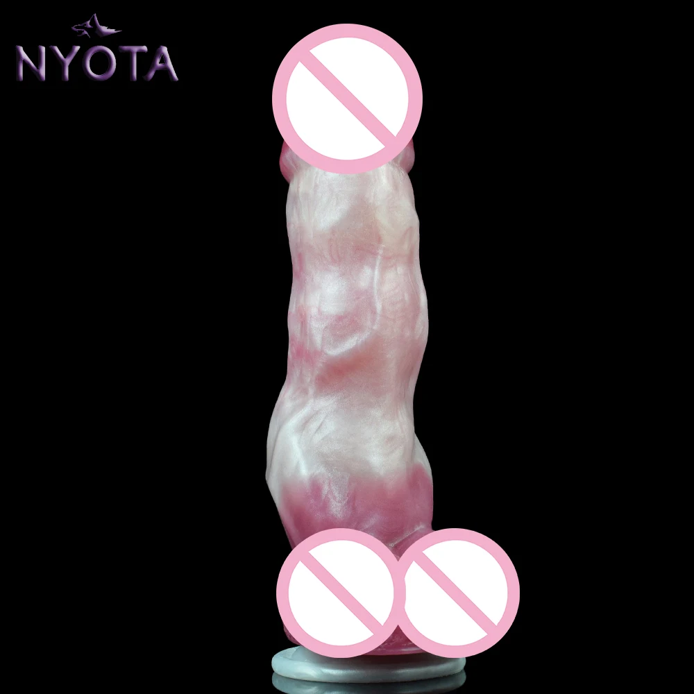 

NYOTA Pink Silicone Monster Dildo Soft Penis Anal Plug Realistic Dildos For Men G Spot Massage Sex Toys For Female Masturbation