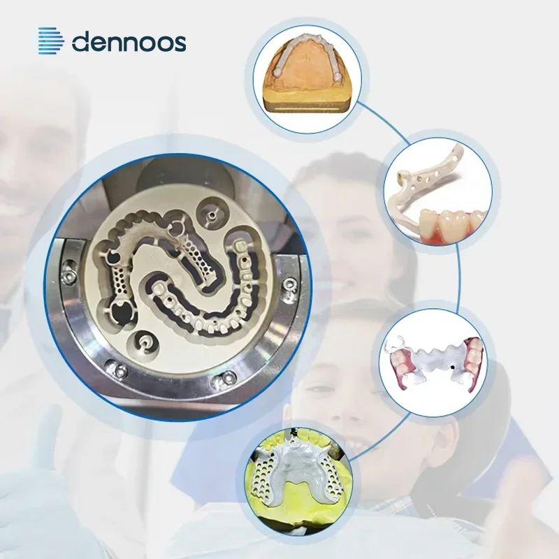 Afbeelding 3: Tandtechnisch Laboratorium PEEK Blokken 98mm Nature/Geel/Gingivale/Wit voor CAD CAM Bewerking Tandarts Materialen PEEK Odontologie Producten