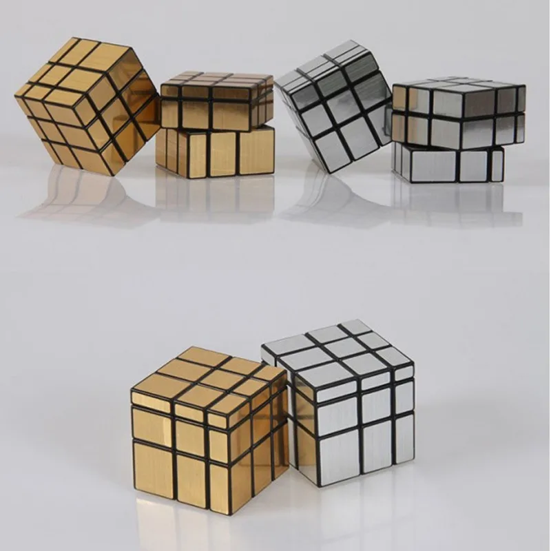 Neo Magic Mirror Cube 3x3x3 Gold Silver Professional Speed Cubes Speedcube Educational Toys Puzzle Cubo For Children Adults Gift