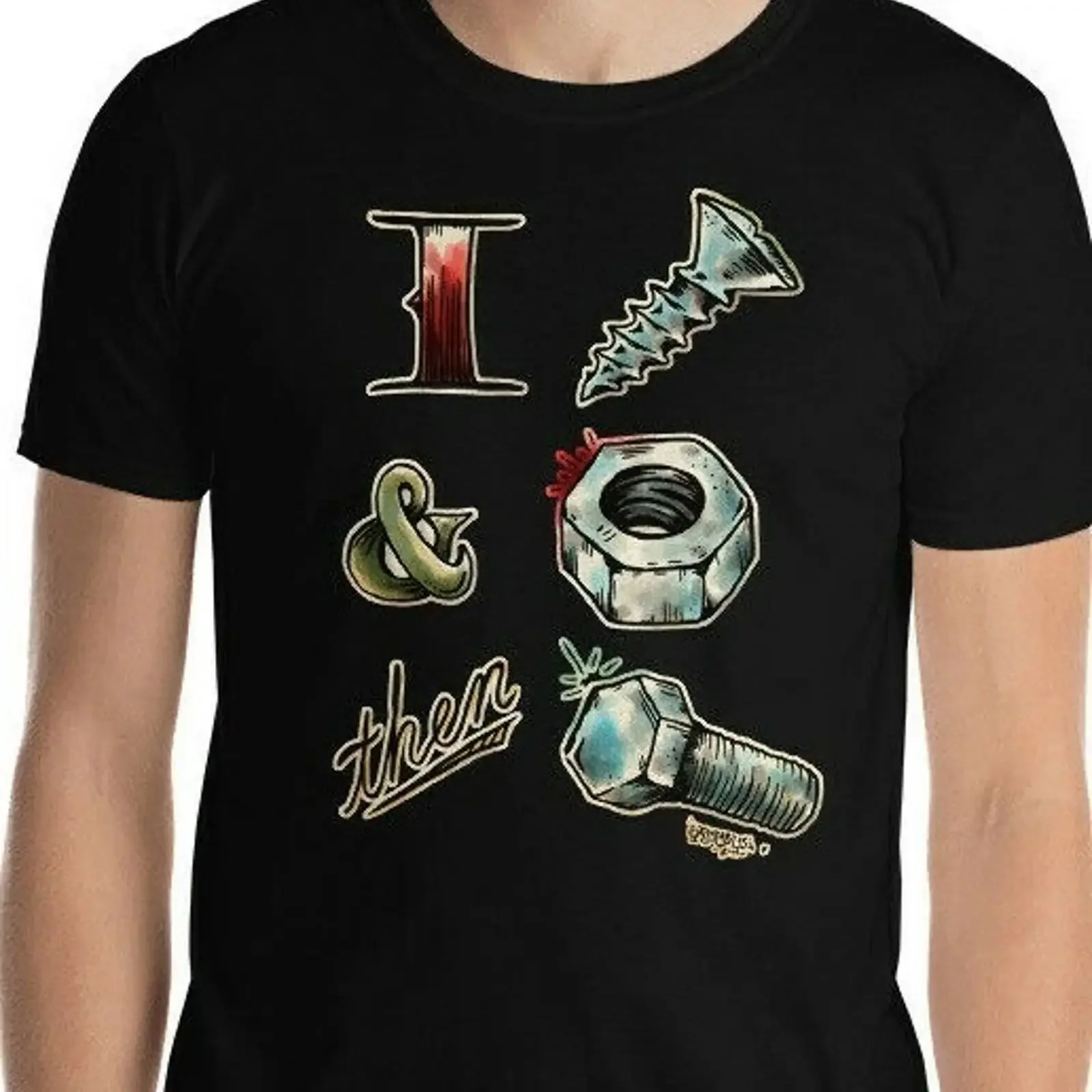 I SCREW and NUT then BOLT Hot Rod  T Shirt Rude Sexy Rat vintage Washed homme Casual graphic Unisex Versatile