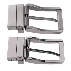 Metal Belt Buckle Causal Single Pin Rectangular Buckle Replacement Silver