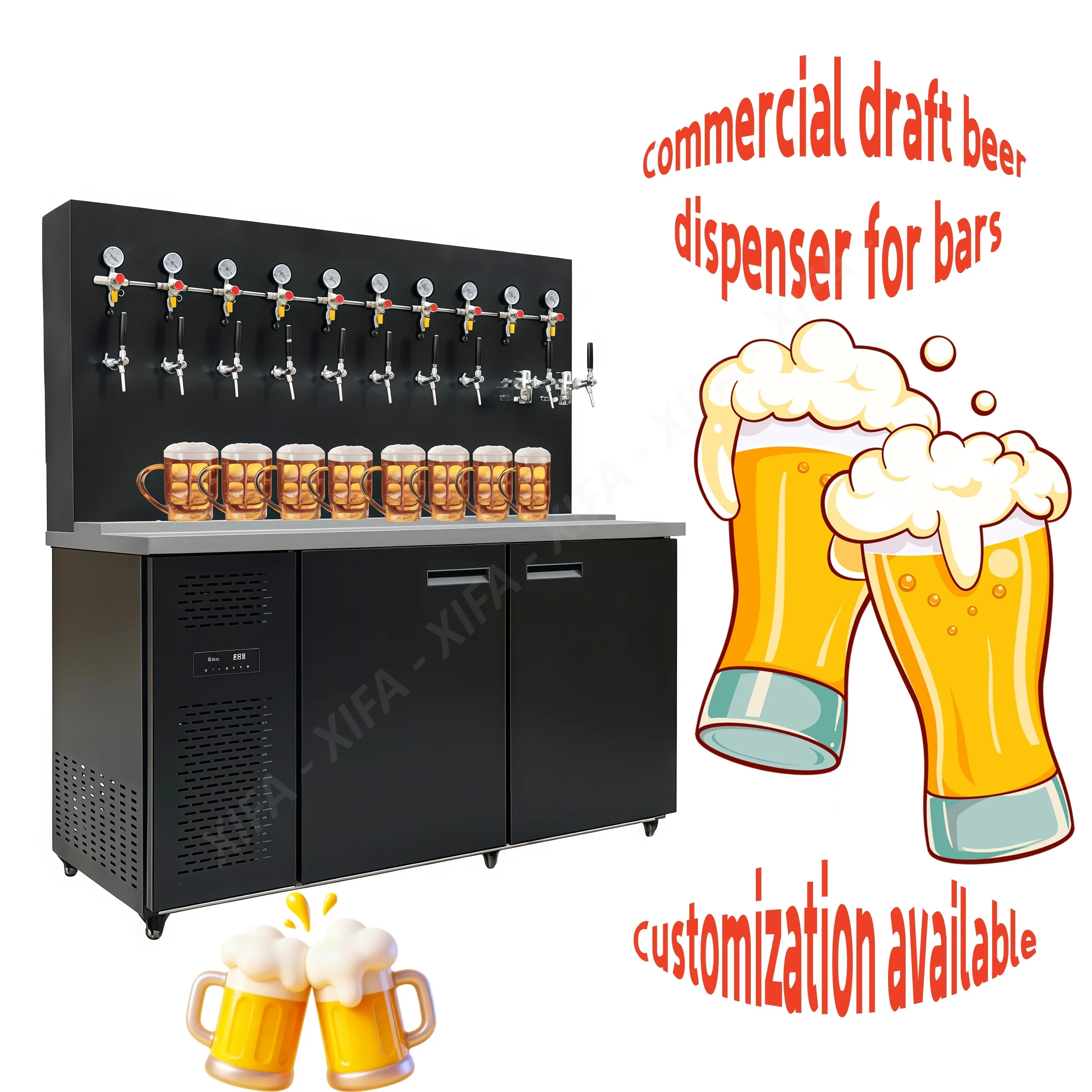 Self Service Self Pour Kegerator Draft Beer Dispenser Machine by Member Card/Bracelet/QR Code/Credit Card