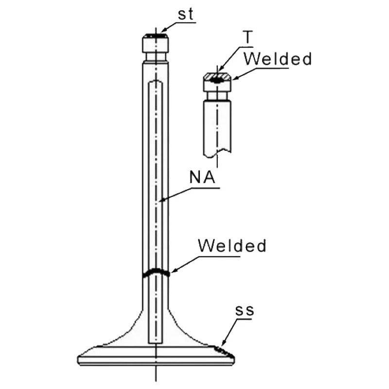 

Motorcycle Engine IN & EX Valves for Honda Haojue Lifan Loncin Dayang CG125 CGL125 HJ125 GN125H DY125 LX125 125cc Replaced Parts