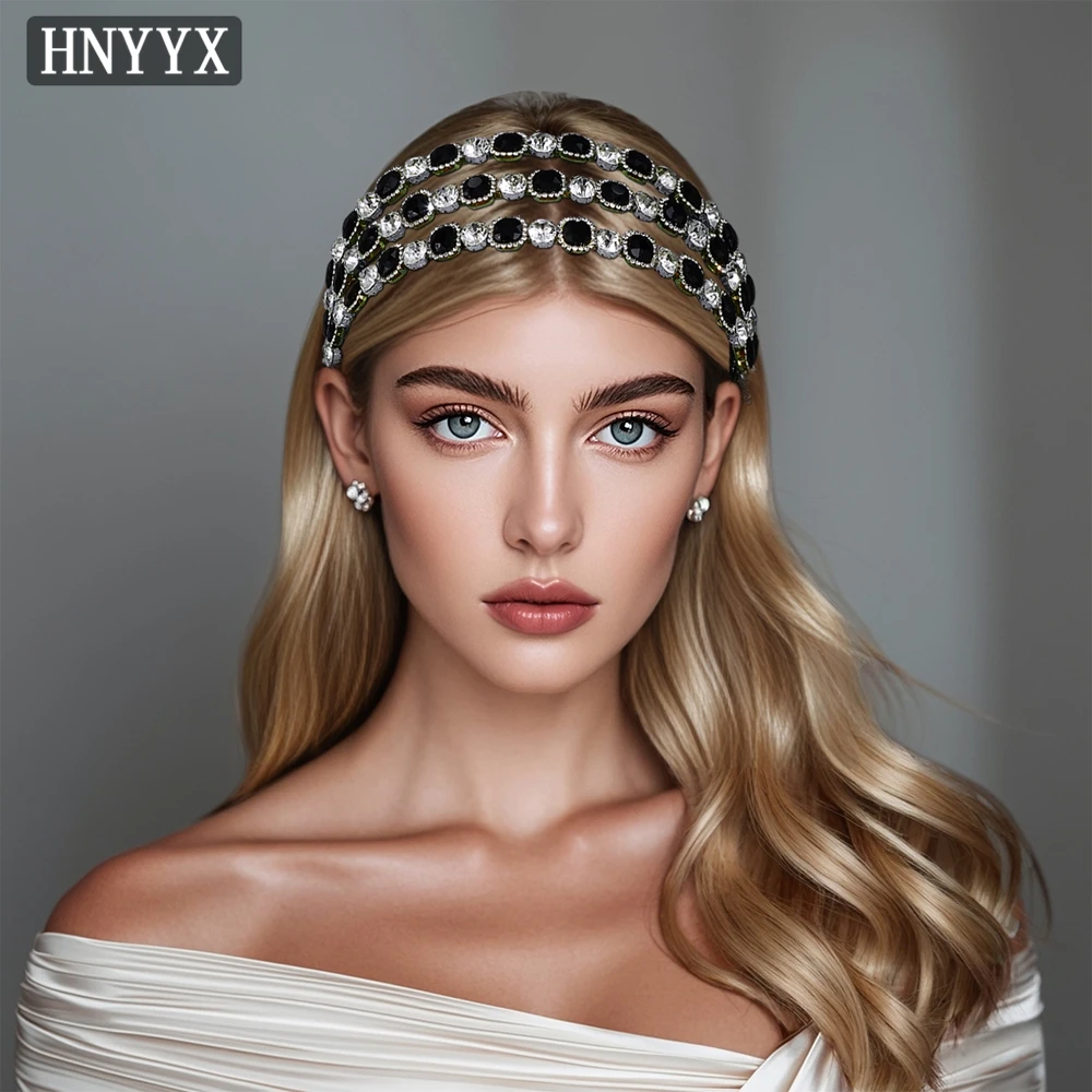 

YouLaPan Bridal Wedding Water Diamond Hair Hoop Handmade Light Luxury Ladies Banquet Dance Party Fashion Hair Accessories XAY241