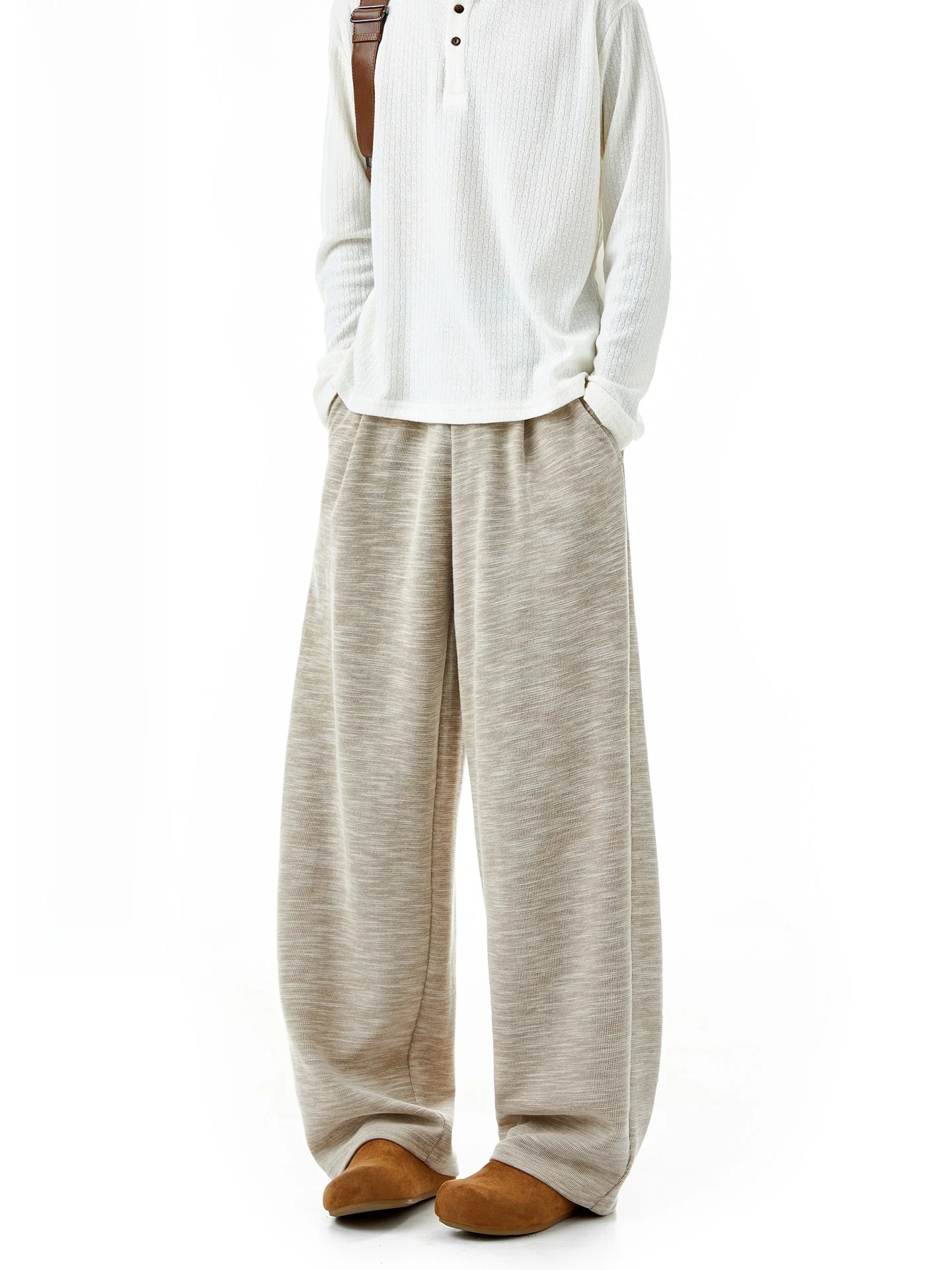 Dream Made Men's Straight Leg Drawstring Sweatpants Comfortable Cotton Blend Casual Trousers for Commuting And Daily Wear