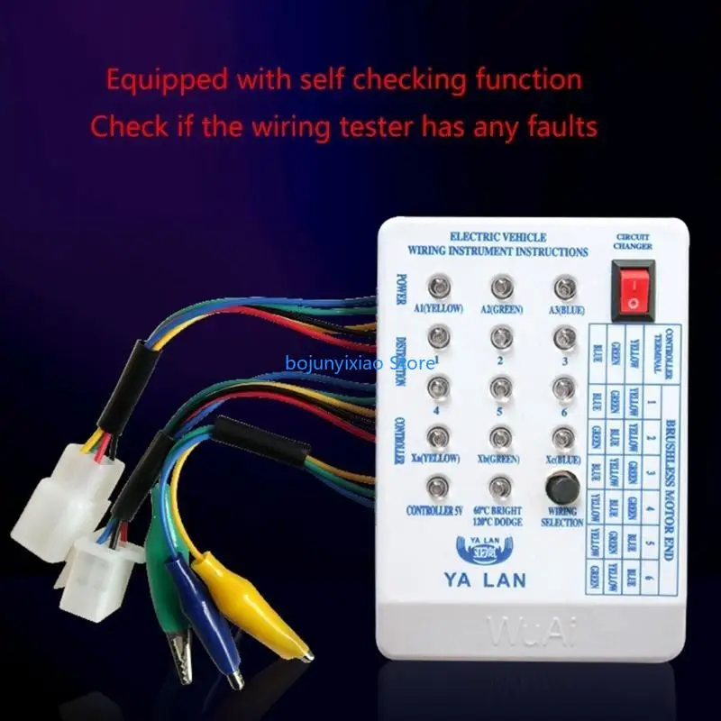 900B Tester rowerów elektrycznych, 24 V 36 V 48V 60V 72 V Skustrowa rowerowy tester kontrolera silnika samochodowego, kontroler