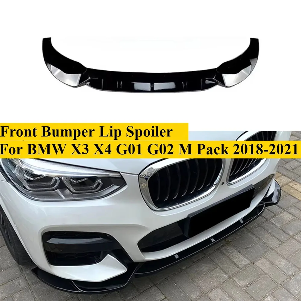 Image of Frontspoilerlippe Stoßstangenschutz Zierleiste Abdeckung für BMW X3 G01 X4 G02 M40i M40d M-Paket M-Sport 2017-2021