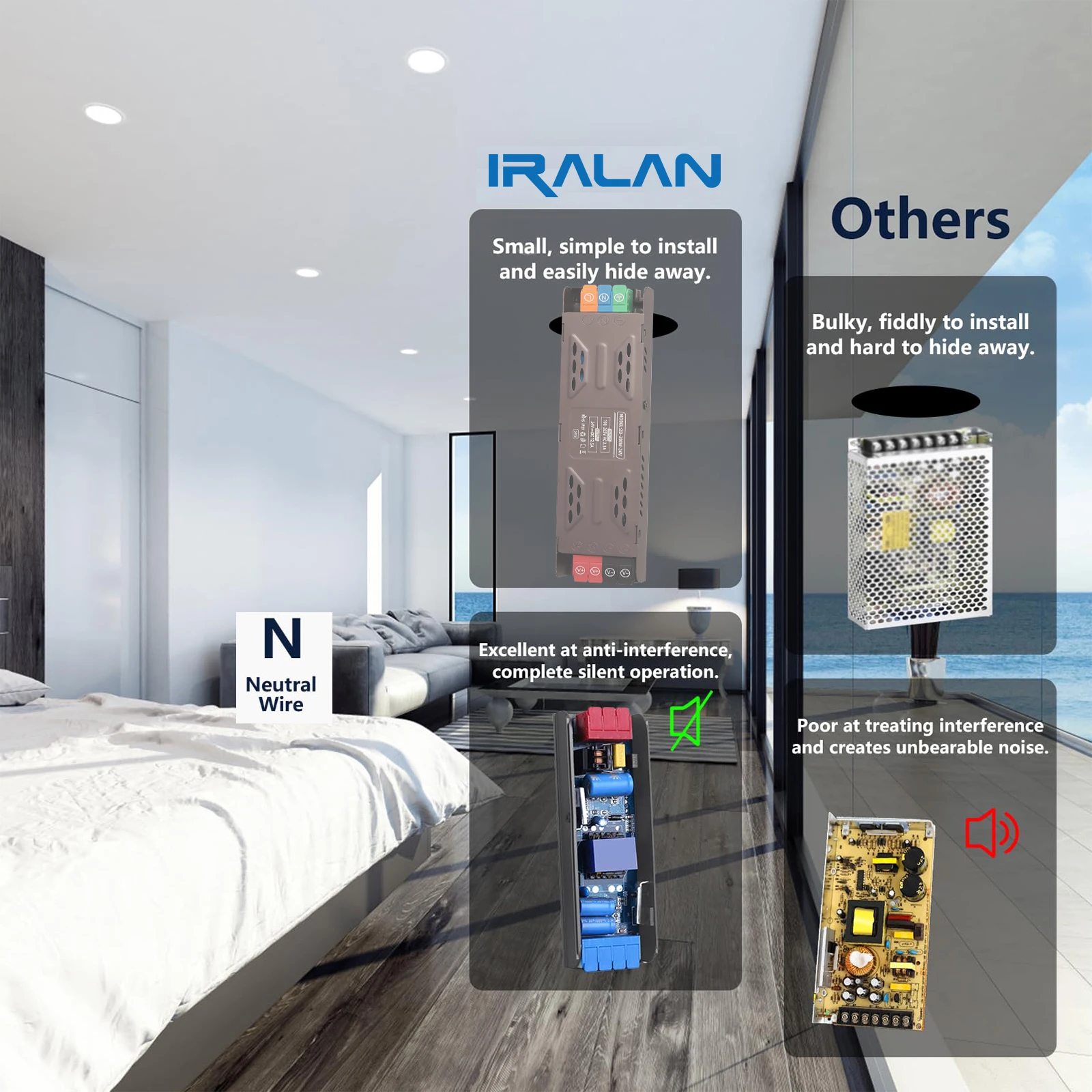 محول الإضاءة تيار مستمر 12 فولت محول التيار الكهربائي رقيقة جدا LED قطاع التبديل سائق مصباح 60 واط 100 واط 200 واط 300 واط 400 واط #4