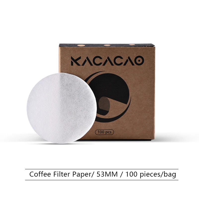 KACACAO Kaffeefilterpapier 51/53/58 mm Einweg-Sekundärwasserfilterpapiere Espresso Siebträger Zubehör Barista Tools