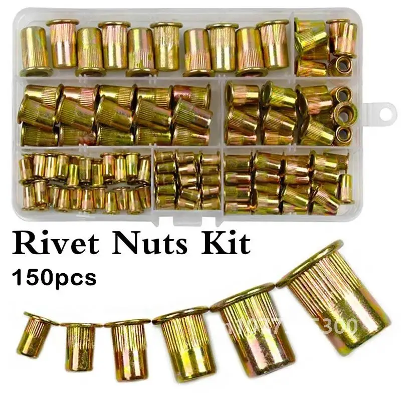 150Pcs Box Flat Head Riveter Nut Gun BT605 Blind Heavy Hand Inser Rivet Nut Tool Ręczny nitownica Narzędzia ręczne DIY M3/4/5/6/8/10