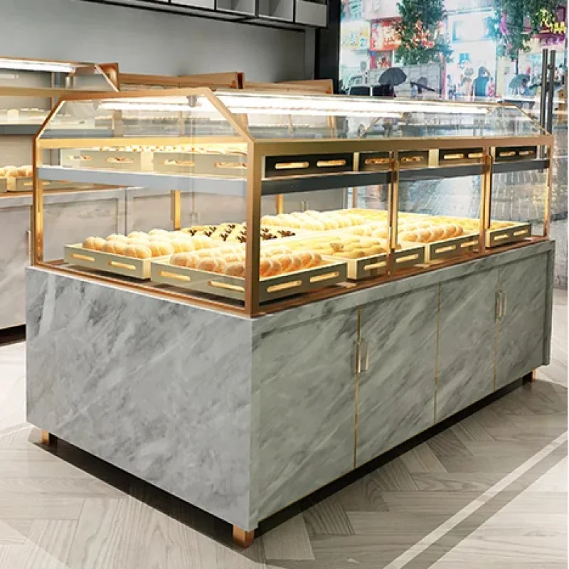 

custom.Customized Professional Store Furniture Glass Display Cabinet Bakery