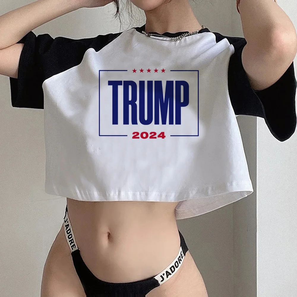 

Trump 2024 korean fashion cyber y2k crop top Woman korean fashion gothic 2000s Harajuku crop top