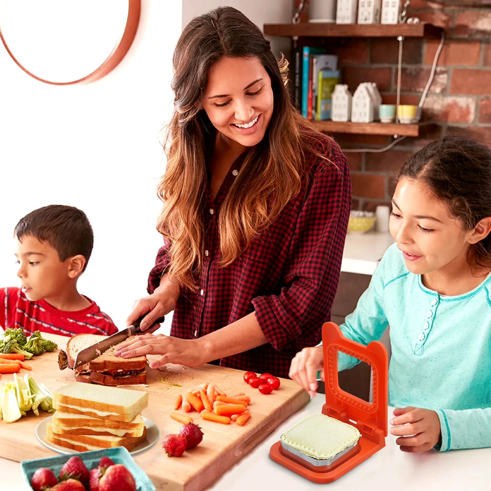 4 Stück Sandwich-Ausstecher und Versiegelung für Kinder, Taschen-Sandwich-Maschine aus Edelstahl, DIY wiederverwendbarer Sandwich-Ausstecher, Lunchbox, Sandwich-Maker