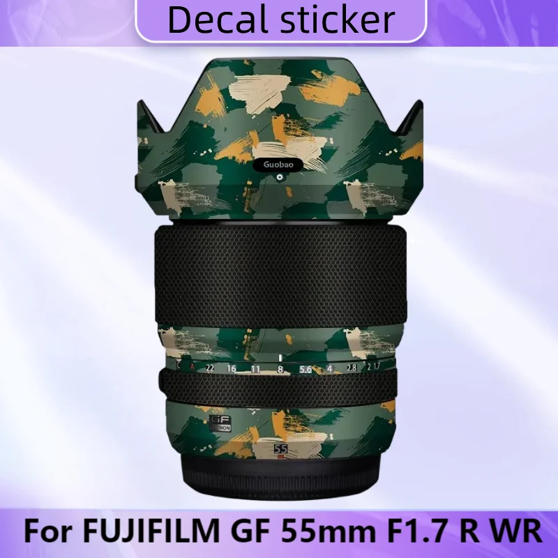 

Для FUJIFILM GF 55 мм F1.7 R WR наклейка на объектив защитная наклейка на кожу виниловая пленка защитная пленка от царапин GF55