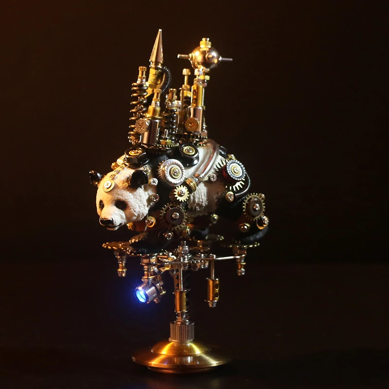 Serie Panda Modello in metallo fai-da-te statuetta da collezione decorazione del desktop regalo di festival artigianale di fascia alta