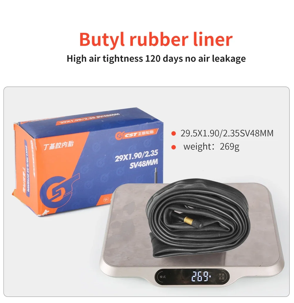 TANKE 자전거 내부 튜브, 26 27.5 29 인치, MTB 자전거 타이어, SV48mm 슈레이더 밸브, 초경량 산화 방지 자전거 부품