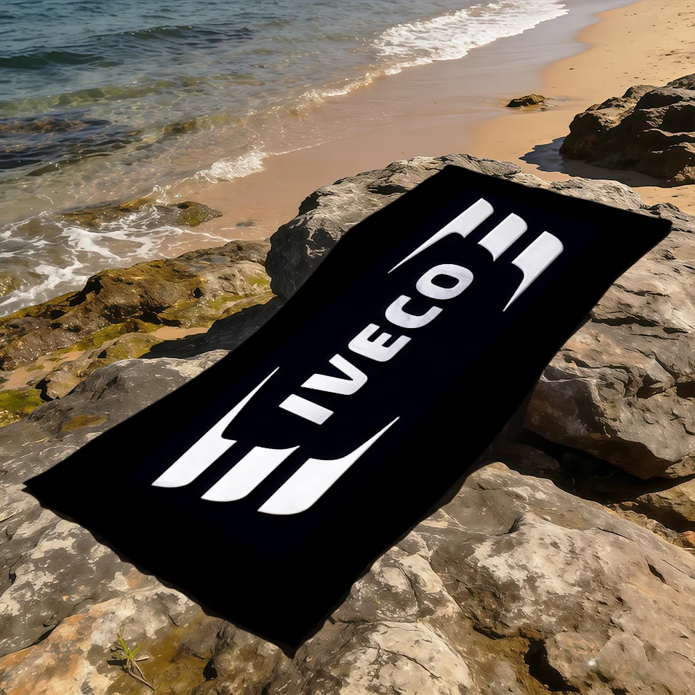 

fashion cool art black card i-IVECOs Towel soft Beach Towels Trip Towel swim Summer Holiday Vacation bathing Pool Camp Gift