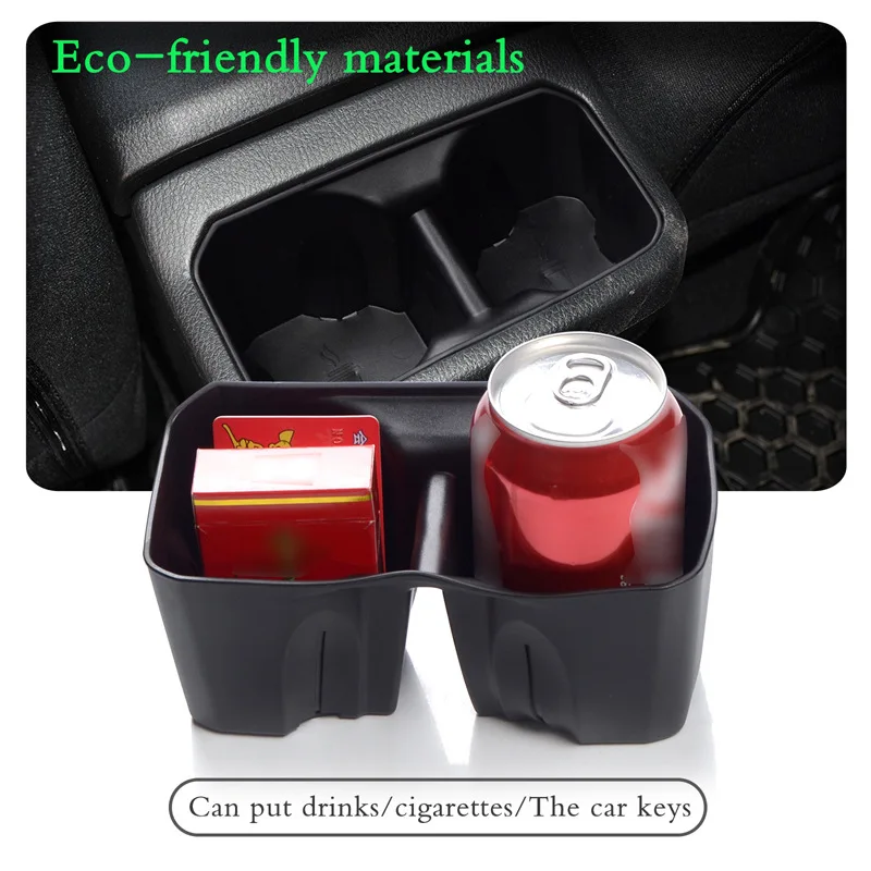 

Car Water Cup Holder Storage Box For Toyota Tacoma 2016 - 2019 PVC Padding Anti-Slip Pad Fixed Beverage Holder Auto Accessories