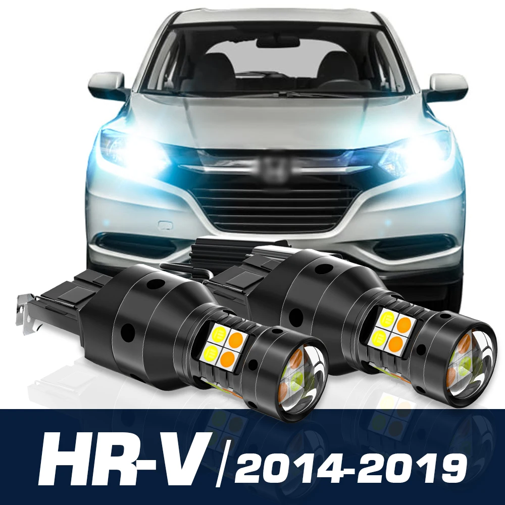 

2 шт., светодиодные двухрежимные поворотники для Honda светильник HRV 2014-2019 2015 2016 2017