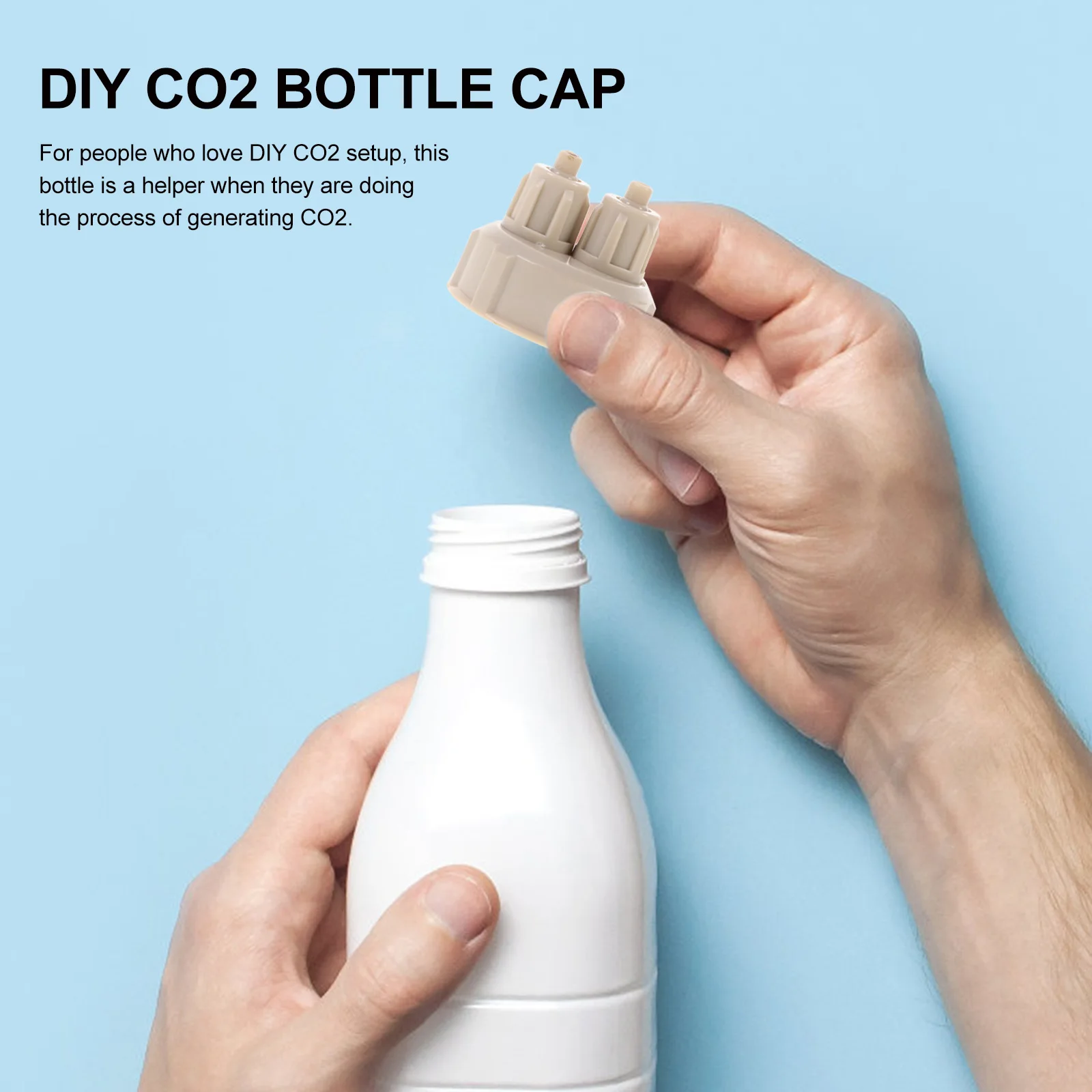 

4Pcs Co2 Bottle Cap DIY Reactor Aquarium System Kit Glass Bottle Live Plant ABS Plastic Easy Sealed Safe Fish Pet Supplies