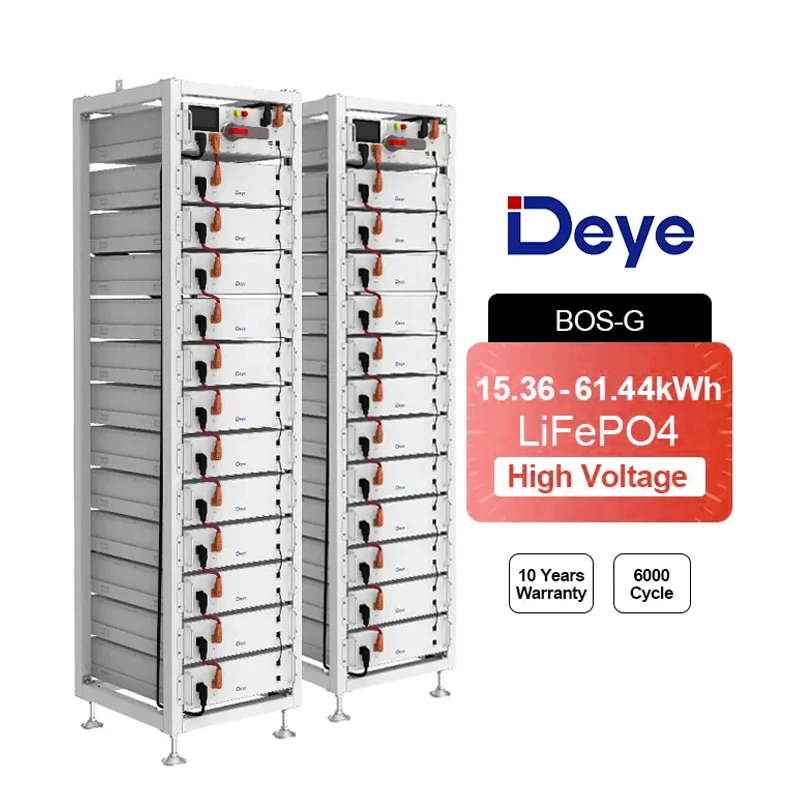 Baterai Li-ion TLF Deye BOS-G Tegangan Tinggi 20kWh 30kWh 40kWh 50kWh 60kWh 100Ah Baterai Lithium LiFePO4 5.12kWh dengan Kontrol HV