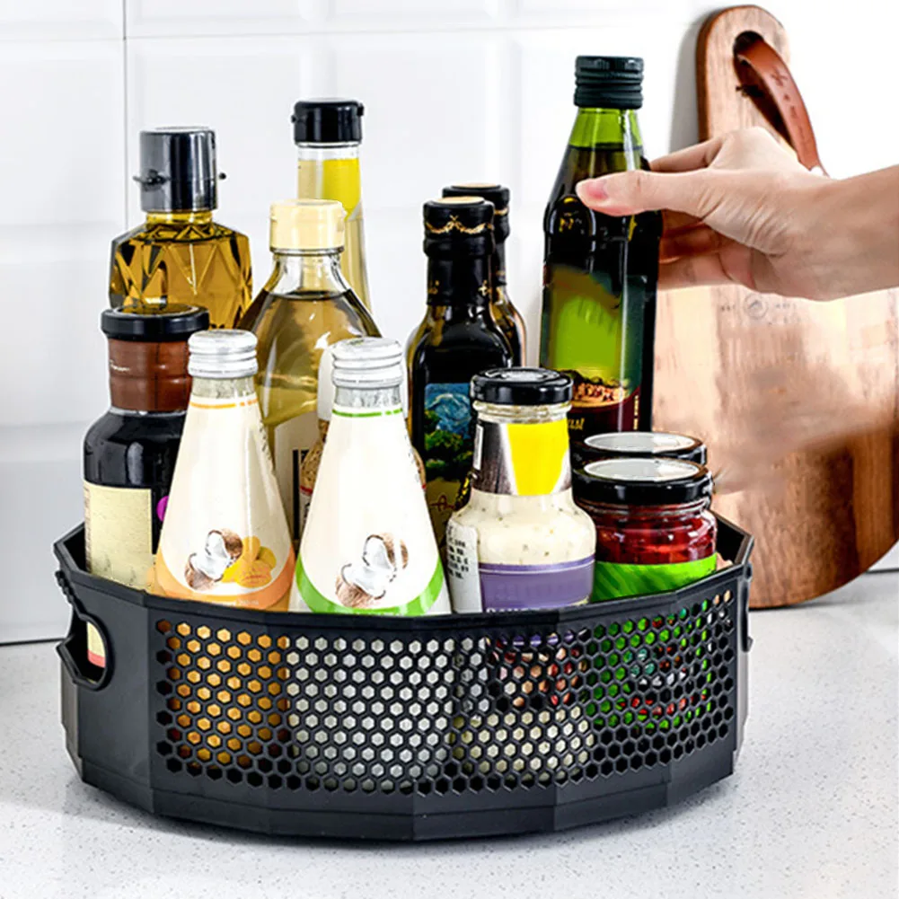 

Simple Rotatable Storage Tray For Spice Space-Saving Makeup Storage Case For Bedroom Dressers