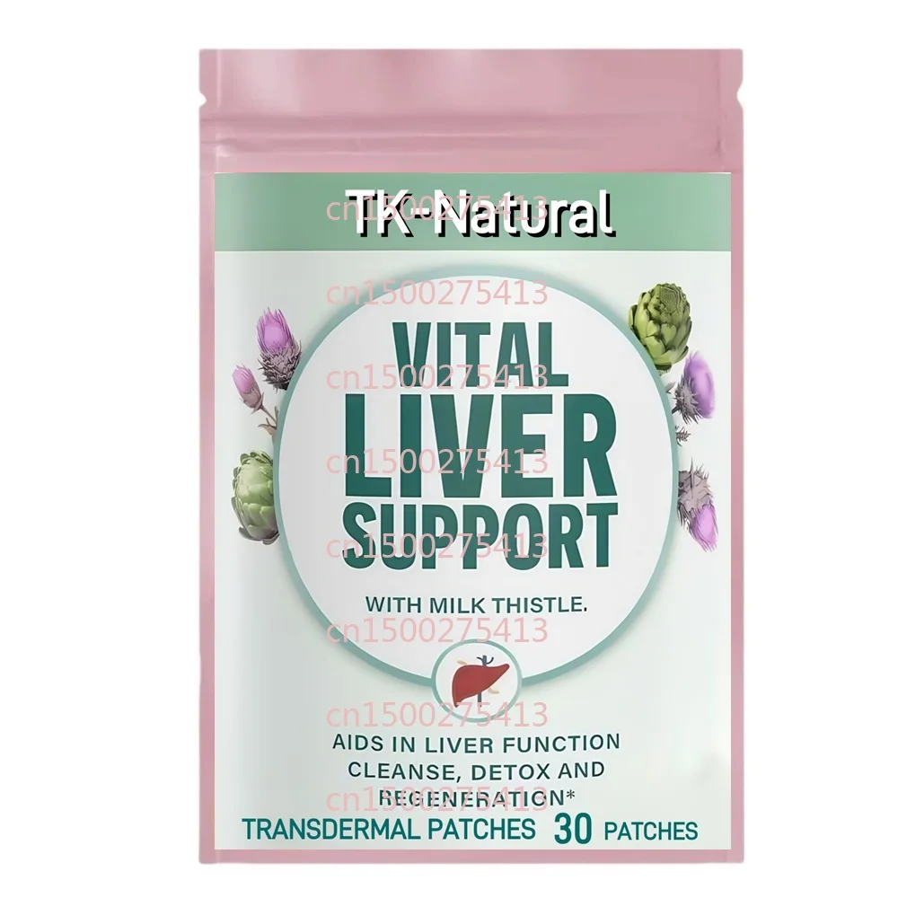 

30 пластырей для здоровья печени, пробирные пластыри, очищающая и восстанавливающая формула с растопом молока, поддерживает очищение здоровья печени