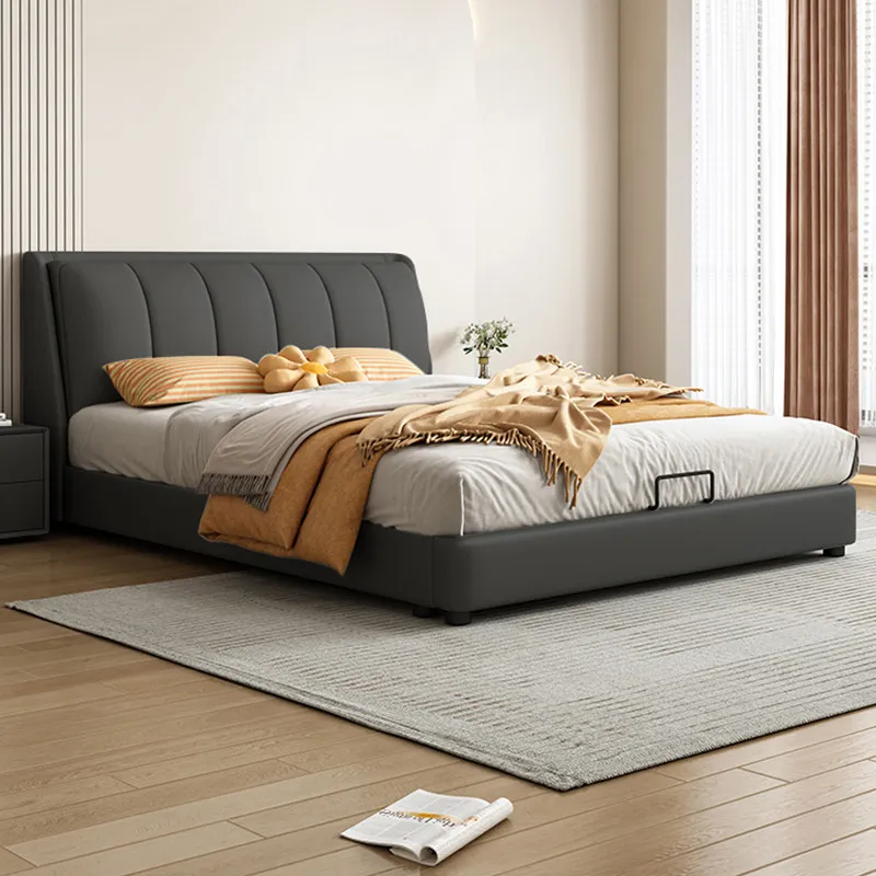 Luxury Floor Bed Queen Double Frame Wooden Design Modern Beauty Full European Bed Princess Sleeping Muebles Trendy Furniture