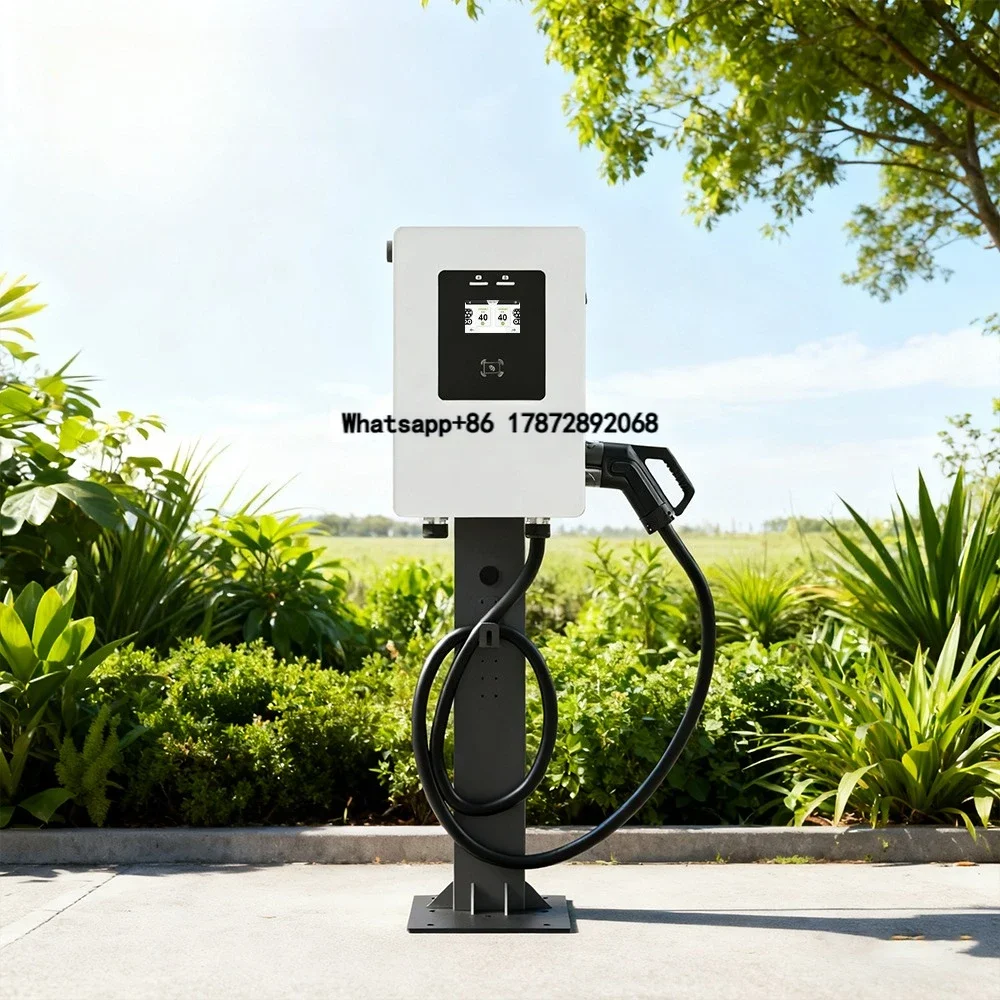 New 20-40kw Dc Fast Charger Dual Ccs2 Gbt Commercial Ev Charging Station Floor Mounted Ocpp Smart Charging Pile Electric Car