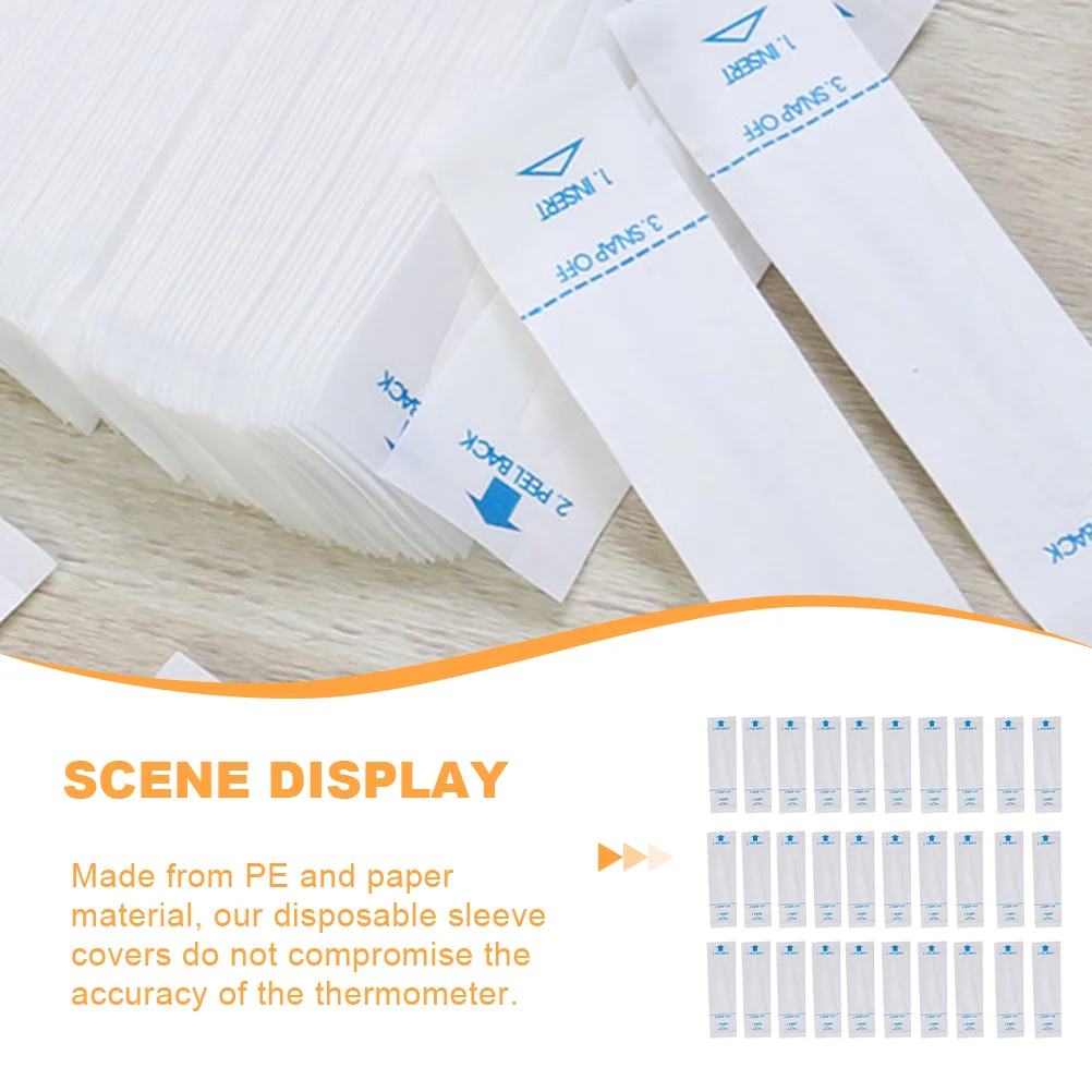 50 Pcs Thermometer Cover Oral Universal Sleeve Digital Electronic Covers Disposable Paper Probe for Baby