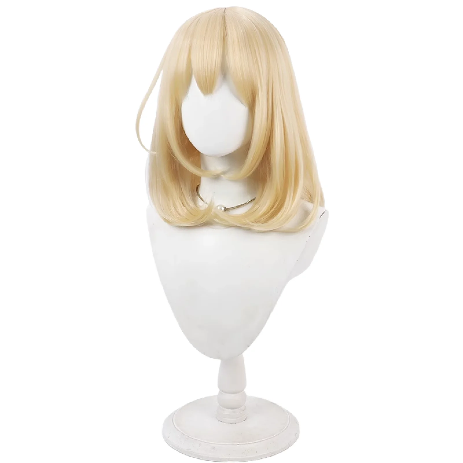 미스미 우이카 코스프레 가발 의상 어깨 길이 플래티넘 금발 머리 여성용 소녀 Cos 애니메이션 역할 할로윈 액세서리