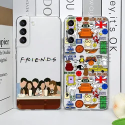 Funny Central Perk Coffee Friends Phone Case for Samsung Galaxy S25 S24 S23 S22 S21 Ultra Plus FE Clear Soft Cover TV Show Funda