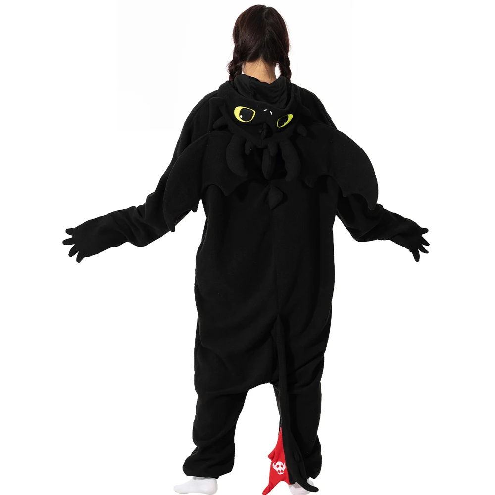 Kigurumi-Pijama de Animal negro para adultos y hombres, Disfraces de Halloween, Mono de Cosplay, regalo de Navidad, XXL