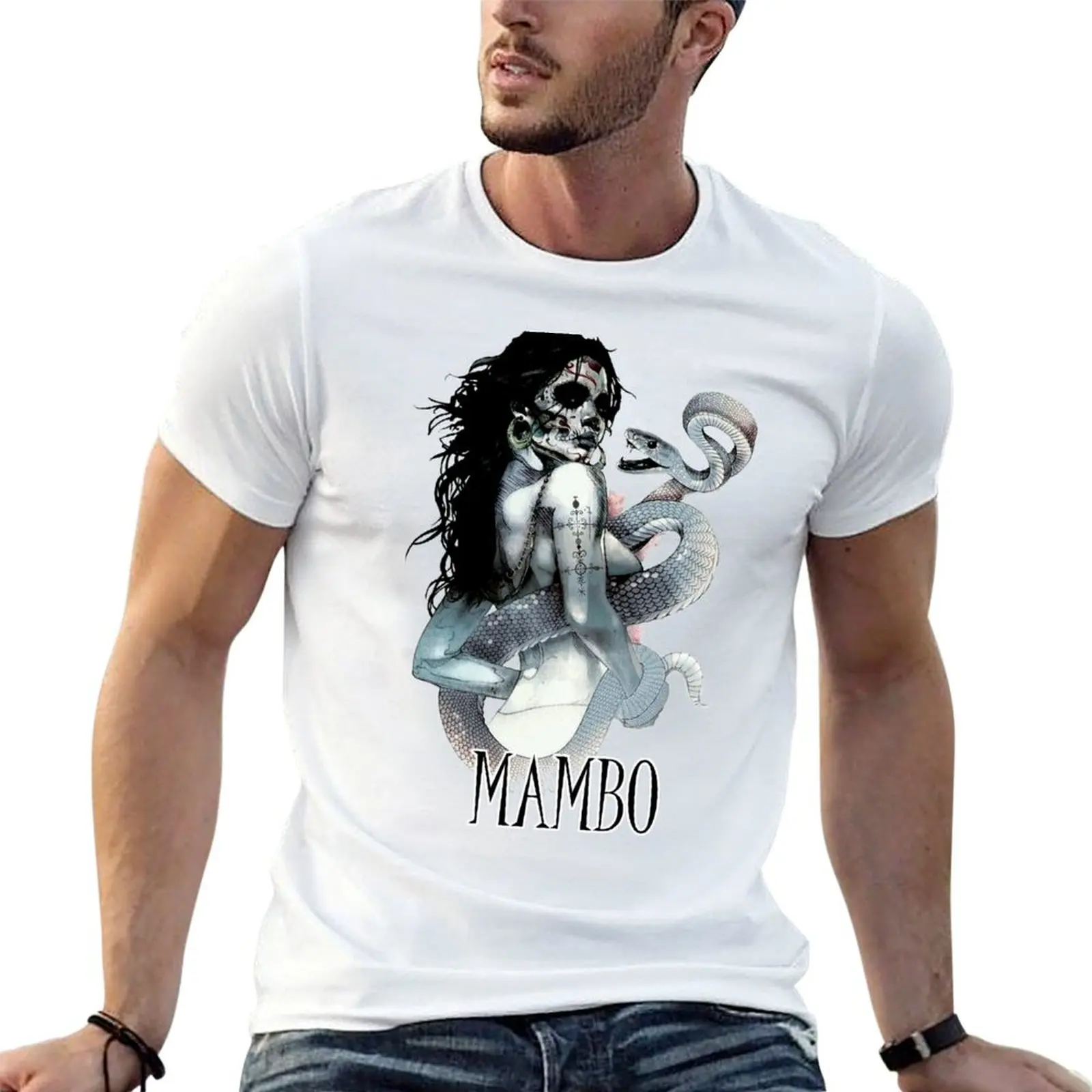 

Футболка Mambo, мужская футболка, хлопковые футболки высокого качества для мужчин, хлопковая мягкая футболка